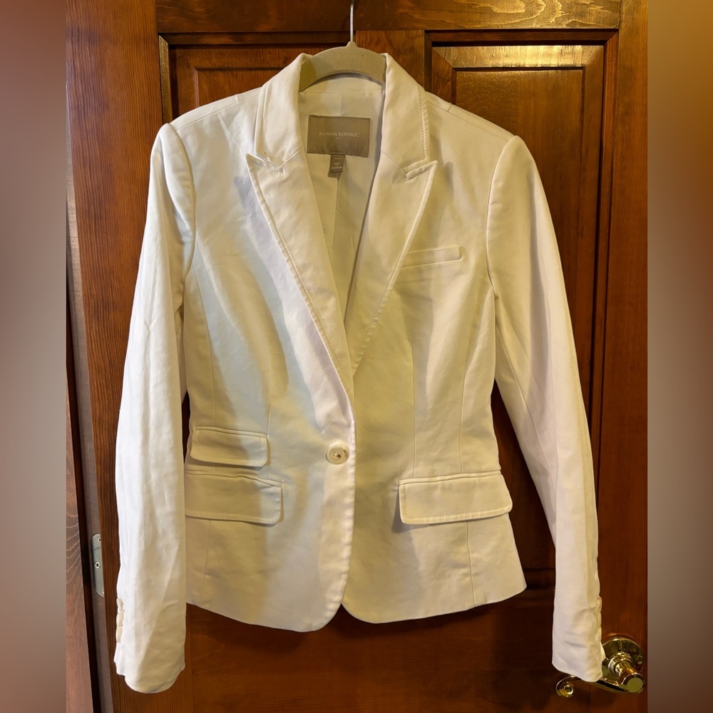 White Banana Republic Blazer 4P Women’s